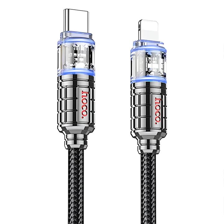 android-type---c-hoco-u122-lantern-transparent-discovery-edition-60w-charging-data-cable-type-c-to-type-c-black