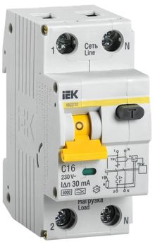 Product image of დიფერენციალური ავტოამომრთველი IEK C16 16А 30mA
