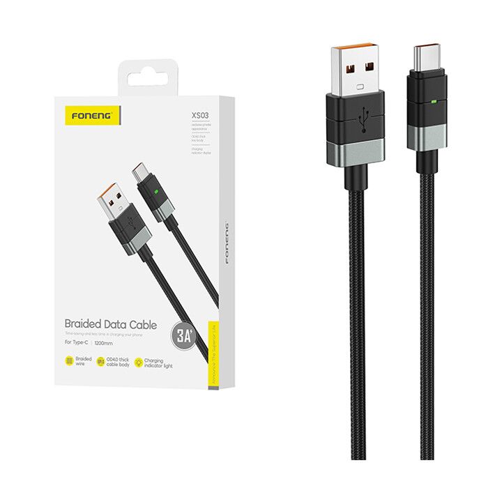 foneng-xs03-usb-a-to-type-c-fast-charger-kabeli-30a