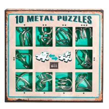 Product image of 10 Metal Puzzles - Green Set თავსატეხი