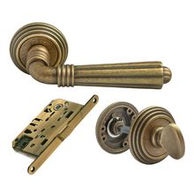Product image of Rucetti სახელურის კომპლექტი სანტექნიკური RAP CLASSIC-L 5 -WC OMB old matt bronze