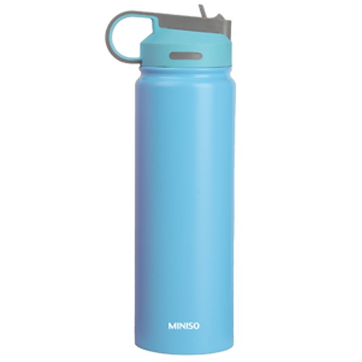 miniso-solid-color-stainless-steel-bottle-with-handle-and-straw-lid-900ml-blue-botli