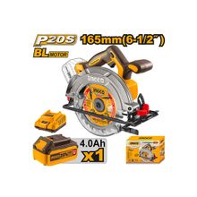 Product image of INGCO CSLI16521 20V უნახშირო Li-Ion დისკური ხერხი