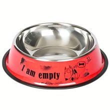 Product image of Stainless Steel Dog Bowl With Pattern შინაური ცხოველის ჯამი