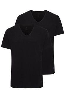 Product image of U.S. Polo Assn. 90001 კაცის V მაისური მოკლე მკლავით XTRA ზომა 2 ცალი (შავი)