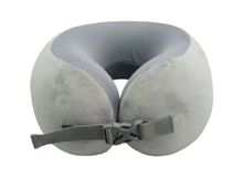 Product image of კისრის ბალიში/Adjustable Solid Color Memory Foam Neck Pillow(Gray)