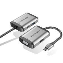 Product image of VENTION TFAHB Type-C to HDMI/VGA/USB3.0/PD Converter VGA გადამყვანი