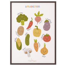 Product image of First Papers საბავშვო პოსტერი ჩარჩოთი "ბოსტნეული"