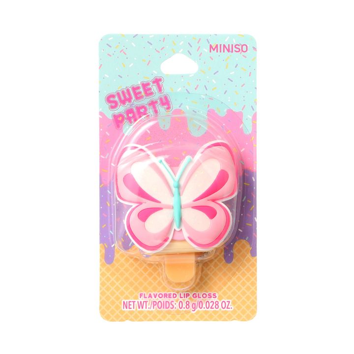 miniso-dessert-theme-lip-balm-butterfly-sabavshvo-tuchis-balmi