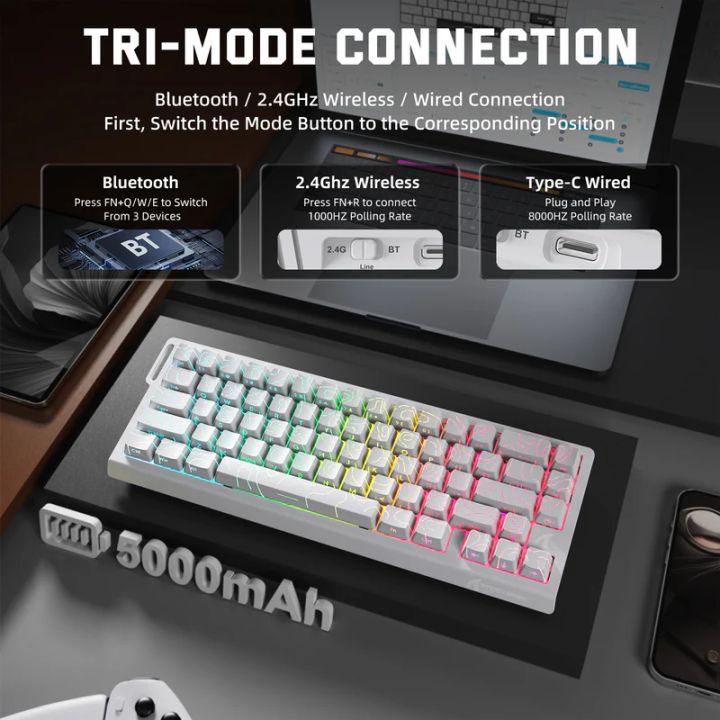 attack-shark-keyboard-magnetic-x68-pro-8khz-gaming-klaviatura-photo-2