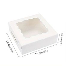 Product image of სასაჩუქრე ყუთი გამჭვირვალე ფანჯრით თეთრი