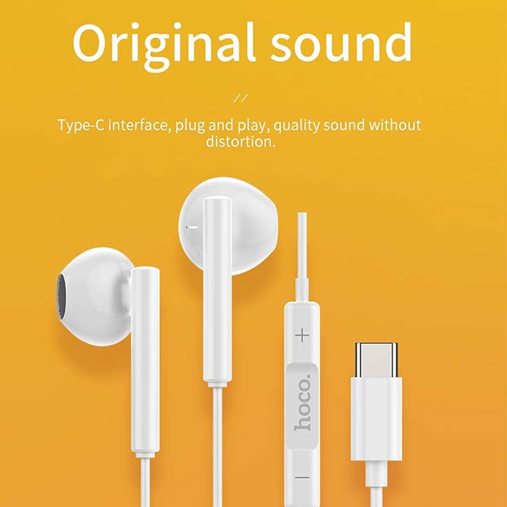 hoco-earphone-m65-special-sound-type-c-wire-control-earphone-s-with-micwhite-photo-3