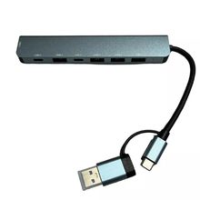 Product image of 8 In 2 USB HUB With Splitter Card Reader USB-A/USB-C USB ჰაბი