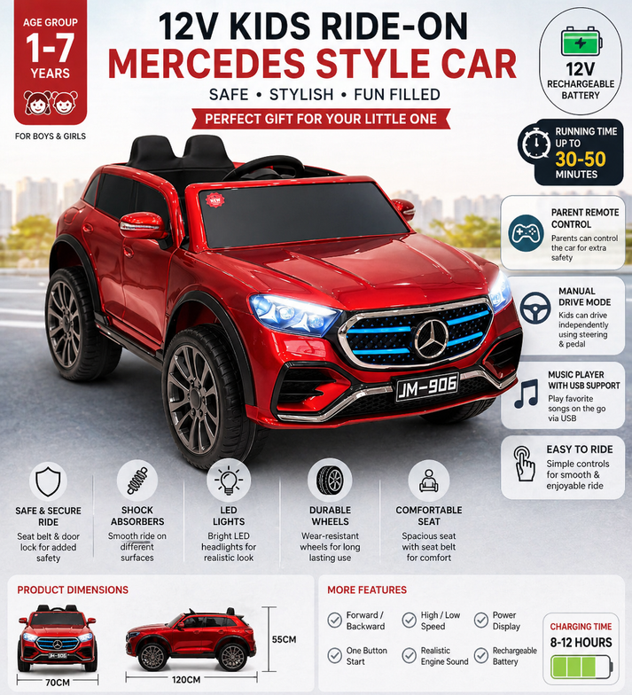 sabavshvo-eleqtro-manqana-mercedes-jm-906-r-2-dzrava-12v-photo-4