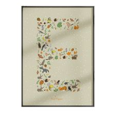 Product image of საბავშვო პოსტერი ჩარჩოთი "E" woodland