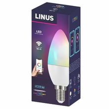 Product image of LINUS  Smart Е14 5W RGBW BLE+WiFi LED ნათურა