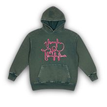 Product image of ჰუდი - იცხოვრე შენი ცხოვრებით - ბამბა, Acid-Washed - მწვანე