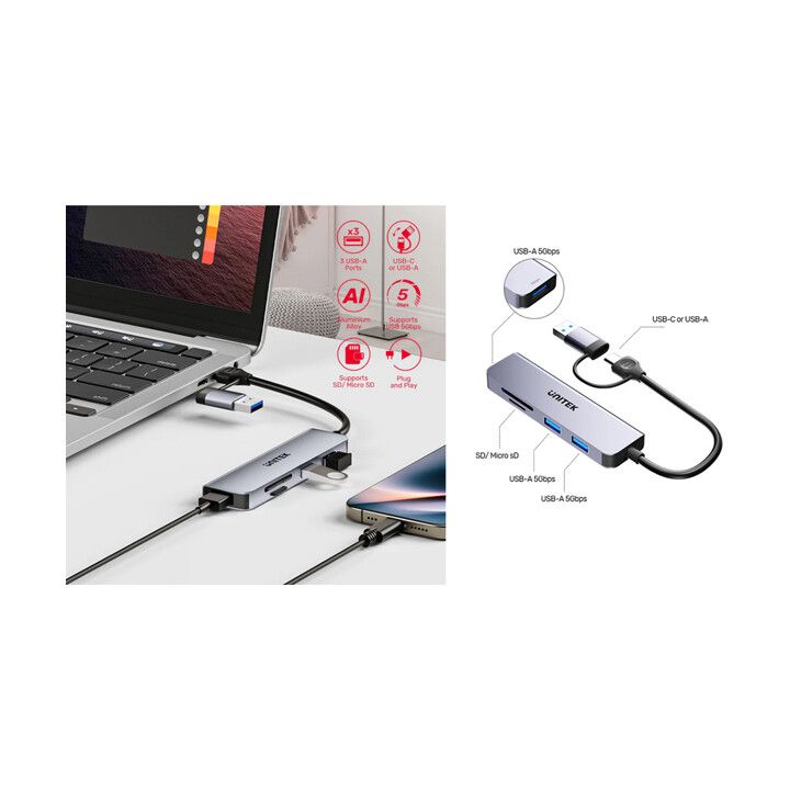 unitek-h1320a-5in1-hub-type-c-to-3xusb-sd-and-micro-sd-card-reader