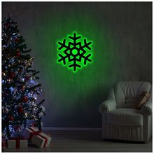 Product image of Cozy Home საახალწლო კედლის სანათი 28X32სმ Snowflake 2 Green