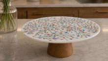 Product image of სანუგბარე კერამიკის აკაციის ხის ძირით - წითელი ყვავილებით 24.3*9.7სმ