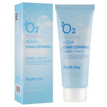 Product image of FARM STAY O2 Premium Aqua Foam Cleansing სახის გამწმენდი ქაფი