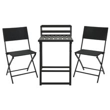 Product image of Gardex 30216 მაგიდა საყვავილით და 2  სკამით და  დასაკეცი შავი