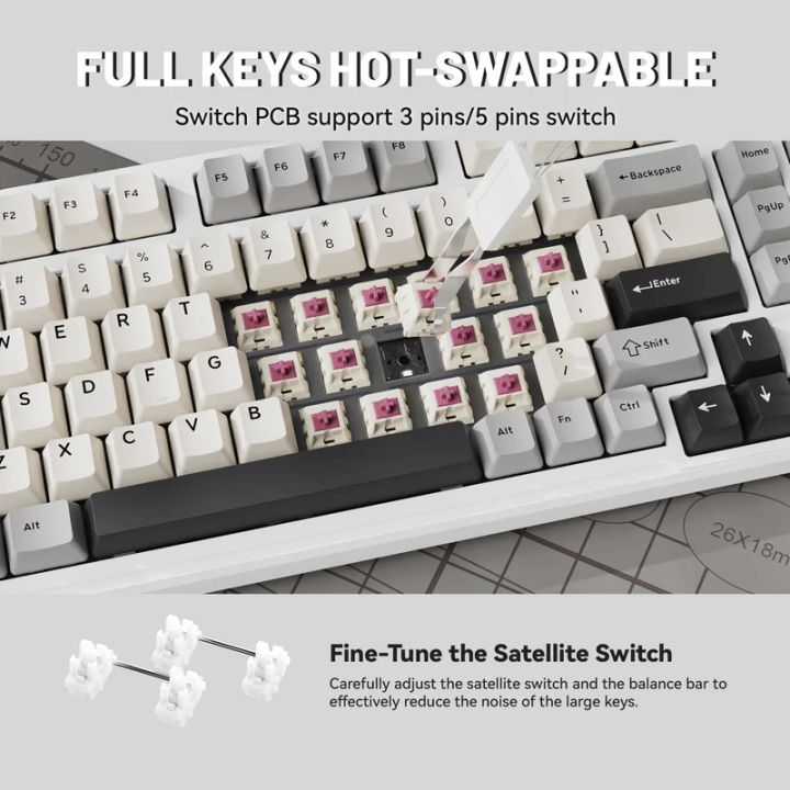 attack-shark-keyboard-mechanical-x98-1khz-gaming-klaviatura-photo-4