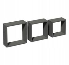 Product image of თარო კომპლექტი ნაცრისფერი კვადრატი Velano FSS 100 3 ც