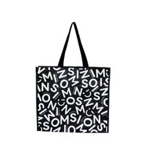 Product image of Miniso Series Square Woven Shopping Bag (L)(Black Graffiti) საყიდლების ჩანთა