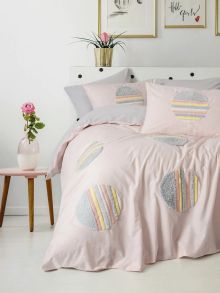 Product image of Cottonbox Puff Embroidered Double Duvet Cover Set Tuft Grey ორსაწოლიანი თეთრეულის ნაკრები