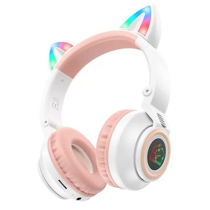 borofone-bo18-cat-ear-bt-headphones-white