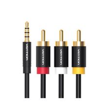 Product image of VENTION BCJBG 3.5mm to 3RCA AV Cable 1.5M Black კაბელი