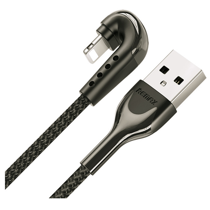 remax-heymanba-ii-21a-zinc-alloy-braided-gaming-data-cable-180-elbow-rc-177i-1m-lightning--black