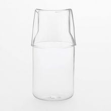 Product image of წყლის/წვენის ბოთლი ჭიქით/პატარა "BEDSIDE CARAFE"