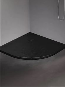 Product image of საშხაპე პადონი New Trendy Mild Stone Black B-0580 90X90X4,5სმ ოვალური S-0041