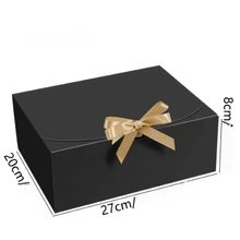 Product image of სასაჩუქრე ყუთი ბაფთით, შავი