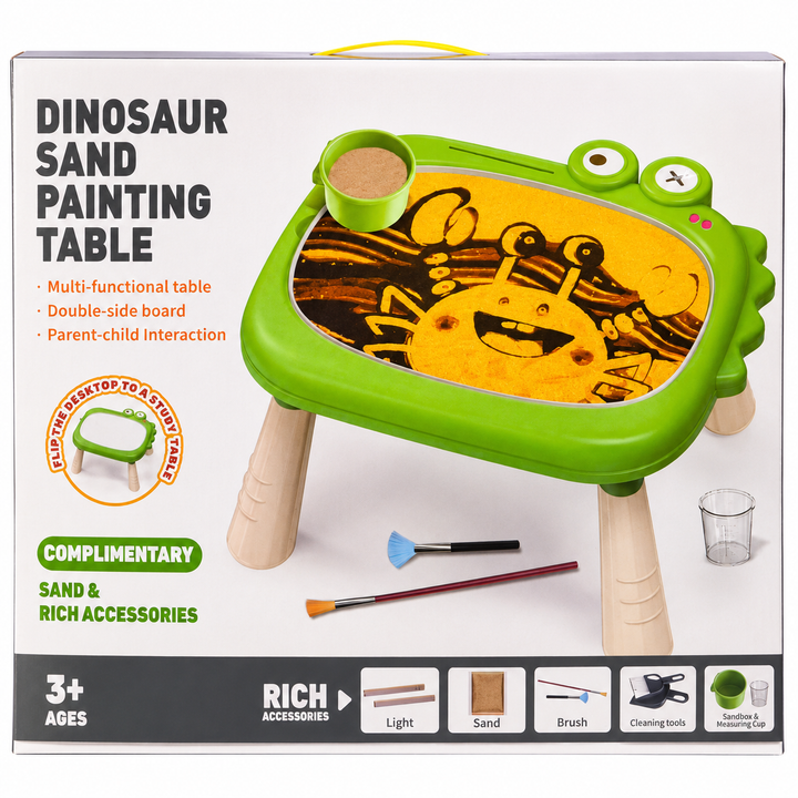 dinosaur-sand-painting-table-sabavshvo-qvishit-sakhatavi-magida-photo-2