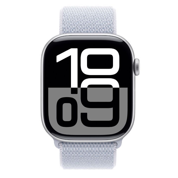 apple-watch-series-10-gps-42mm-silver-aluminium-case-with-blue-cloud-sport-loop-smart-saati-photo-2