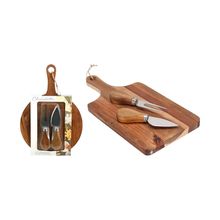 Product image of Nisse დაფა საჭრელი ყველის + 2 დანა ხისფერი