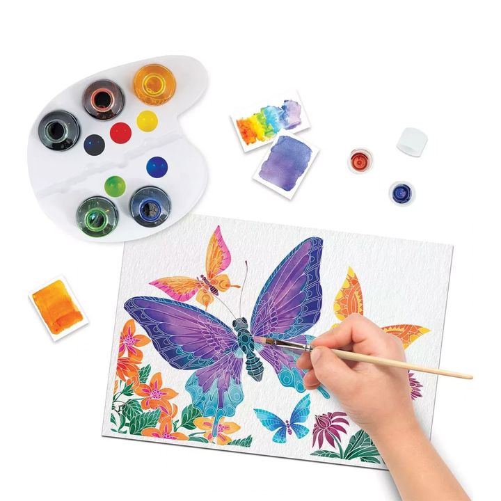 as-painting-workshop-aquarelle-paints-painting-set-butterfly-sakhatavi-nakrebi-photo-2