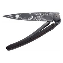 Product image of Baladeo Deejo Pocket knife. Black. Juniper wood. Dee დასაკეცი დანა