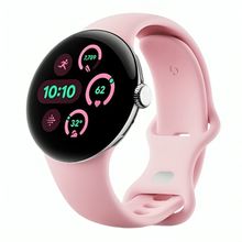 Product image of Google Pixel Watch 3 41mm Wi-Fi Polished Silver Aluminum Case with Rose Quartz Active Band სმარტ საათი