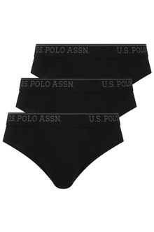 Product image of U.S. Polo Assn. 90003 კაცის ტრუსი XTRA ზომა 3 ცალი (შავი)