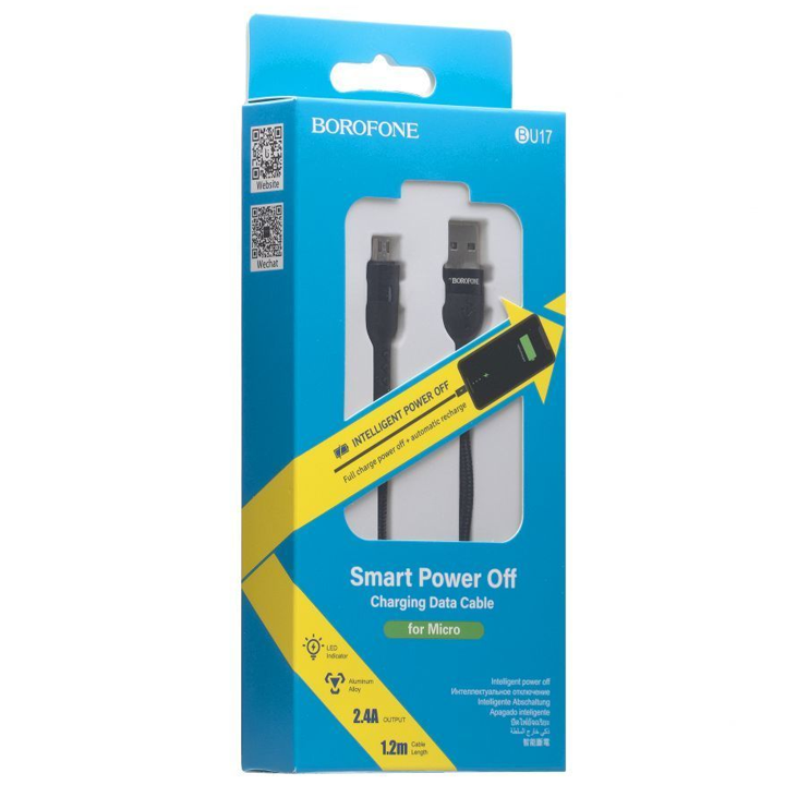 borofone-bu17-starlight-smart-power-off-charging-data-cable-for-micro-black-photo-2