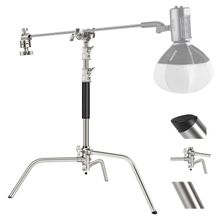 Product image of NEEWER SC17220IN STAINLESS STEEL HEAVY DUTY C STAND WITH BOOM ARM განათების სადგამი