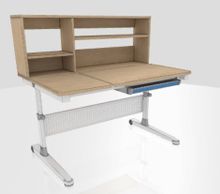 Product image of სამეცადინო მაგიდა ერგო სტანდარტი 120 სმ მართი კუთხით (ცისფერი)