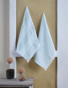 Product image of Manamo  Lots  სამზარეულოს პირსახოცი ბამბის ღია მწვანე ჟაკარის 50x70 სმ (2ც)