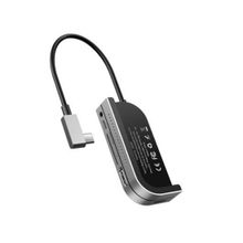 Product image of Baseus Bend Angle Multifunctional Type-C HUB Converter CAHUB-WJ0G Dark Grey USB ჰაბი
