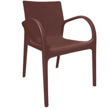 Product image of ALEANA "ჰექტორი" მუქი ყავისფერი პლასტმასის სკამი