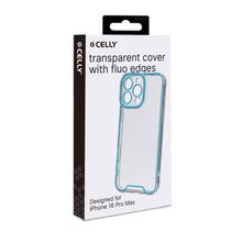 Product image of Mobile Phone Case/ Celly GLOW For iPhone 16 Pro Transparent/Blue